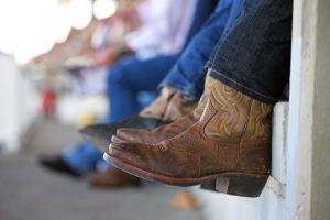 stacked jeans cowboy boots