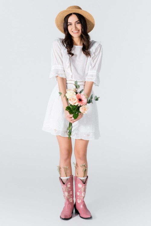 60+ White Dress and Cowboy Boots Outfit Ideas: Every Season, Every ...