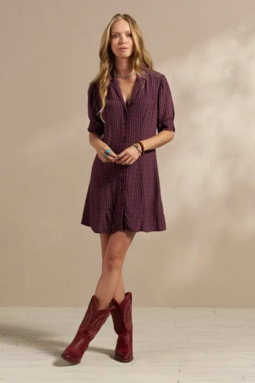 WOMEN'S SHORT SLEEVE BUTTON FRONT SHORT DRESS