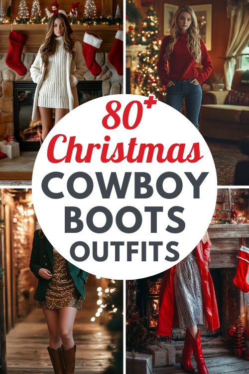 women wear cowboy boots outfits for christmas