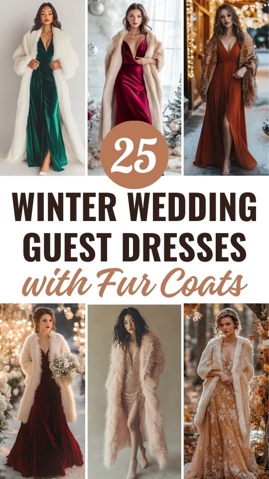 25 Winter Wedding Guest Dresses with Fur Coats: Keep Warm Without Sacrificing Style