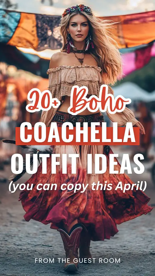 a woman wears a bohemian style outfit for Coachella Festival